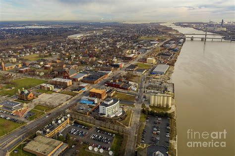Aerial Photo Toledo Ohio Riverfront Scene Photograph By Felix