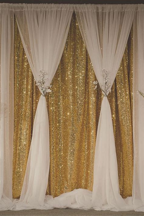 Gold Sequin Curtain Becomes Soft And Romantic When You Create This