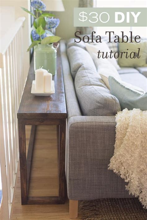 How To Build A Sofa Table To Save Space