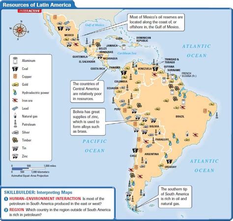 South America Resource Map Cities And Towns Map