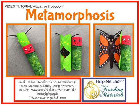 Metamorphosis Narrated Video Tutorial Art Lesson Grades 1 3 And Homeschool