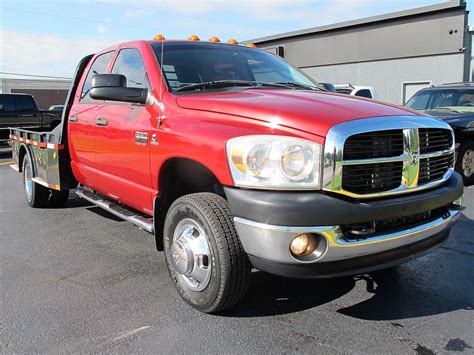 Autowerks Of Nwa Used 2008 Red Dodge Ram 3500 Flatbed For Sale In