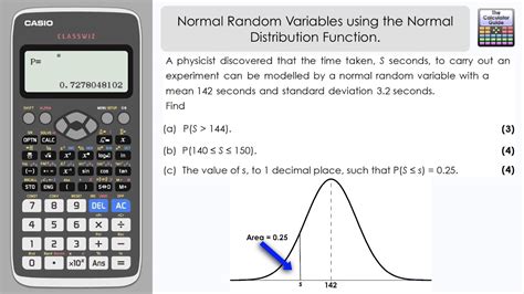 D) how do you know the above values are true? Using Normal Distribution Mode on Casio Classwiz with ...