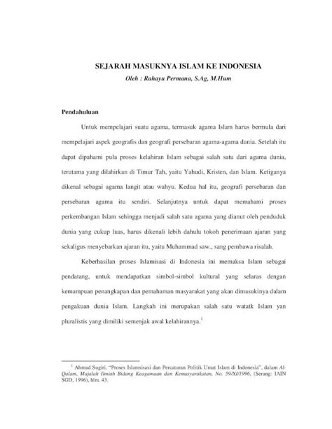 Pdf Sejarah Masuknya Islam Ke Indonesia Dinus Ac Iddinus Ac Id