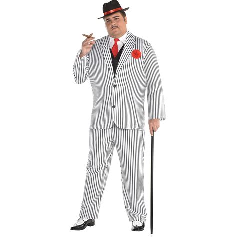 Amscan Gangster Halloween Costume For Men Plus Size With Included