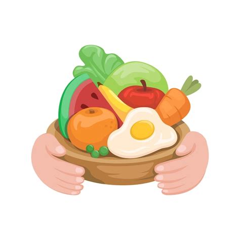 Vector de ilustración de dibujos animados de símbolo de comida