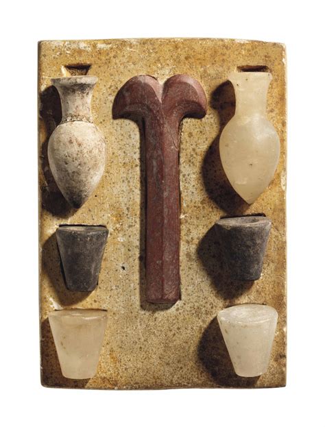 An Egyptian Stone Ritual Set Old Kingdom 5th 6th Dynasty Circa 2494
