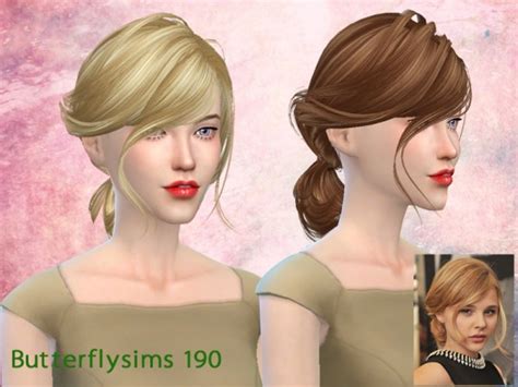 Sims 4 Hairs ~ Butterflysims Hair 190