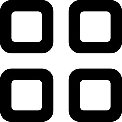 Four Squares Gross Outlined Shapes Svg Png Icon Free Download 30926