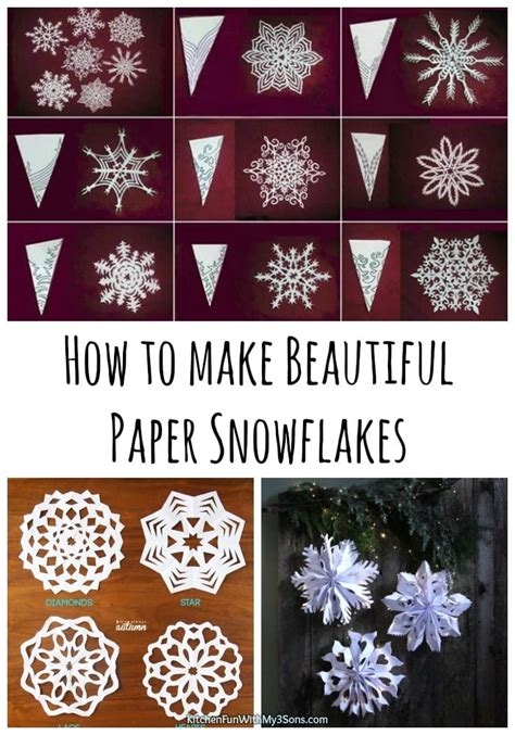 How To Make Beautiful Paper Snowflakes Kitchen Fun With My 3 Sons