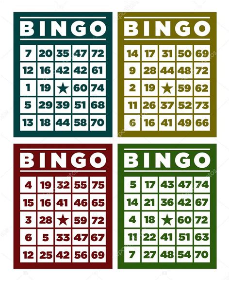 Conjunto De Tarjetas Del Bingo Retro Bingo Cards Bingo Cards To