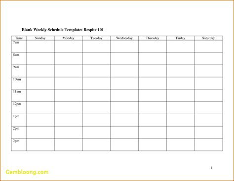 Monthly Work Plan Template
