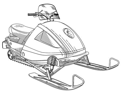 Printable Snowmobile Coloring Pages