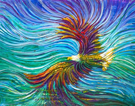 Spirit Eagle Energy Painting Giclee Print Energy Artist Julia