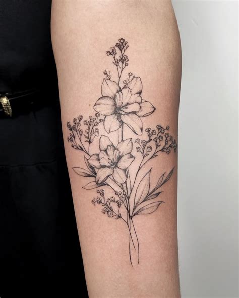 37 Pretty Birth Flower Tattoos And Their Symbolic Mea