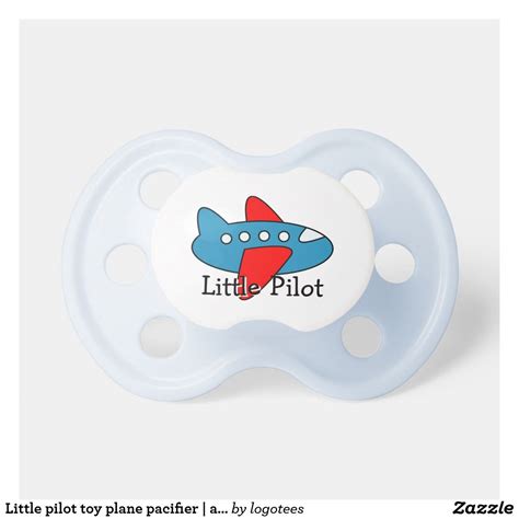 Little Pilot Toy Plane Pacifier Aviation Theme Baby Monogram Custom