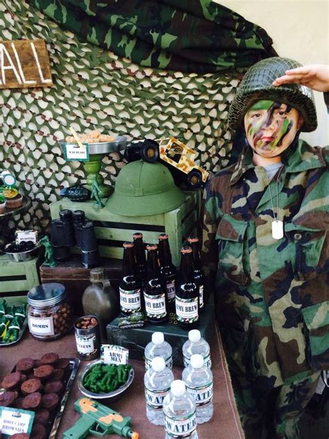Party planner and photographer, kimberly shen, of from the heart events, had a vested interest in making this boy's 10th birthday party high ranking; Army Birthday Party Ideas in 2019 | rice cripsies | Fiesta ...