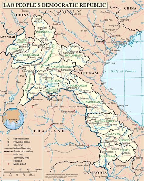Laos Maps Printable Maps Of Laos For Download