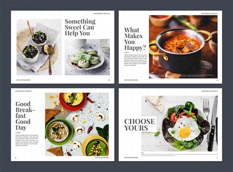 Food Photography Portfolio Brochure Template • Psd Design