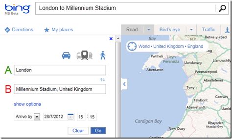 Bing Maps Expands Coverage For Transit Directions In The Uk