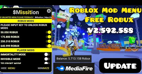 Roblox Mod Menu Unlimited V2592588 By Missition