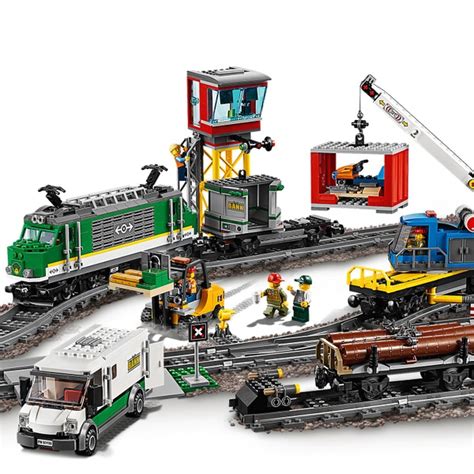 Lego 60198 City Cargo Train Rc And Tracks Building Set Smyths Toys