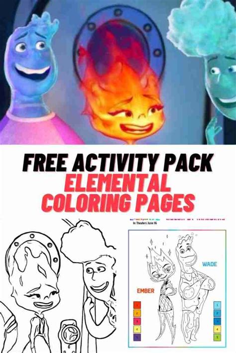 Disneys Elemental Coloring Pages Free Activity Printables
