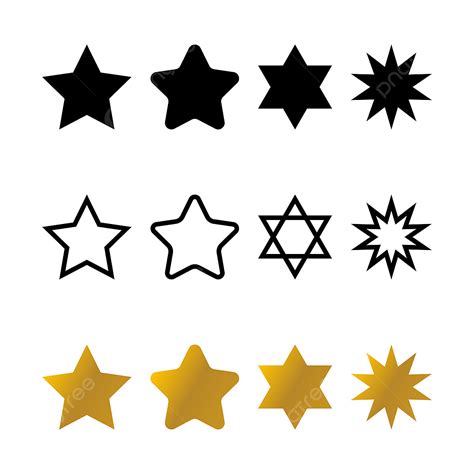 Abstract Shape Set Vector Png Images Vector Star Shapes Set Vector
