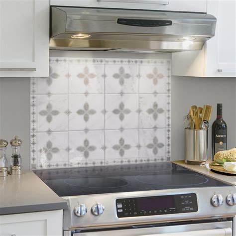 Smart Tiles Kit Kitchen Vittoria 2256 In W X 3006 In H Gray Peel And