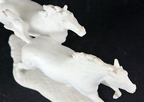 Kaiser Germany Bisque Porcelain Figurine Two Horses Ebth