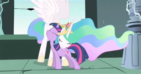 Twilight And Princess Celestia Hugging My Little Pony Little Pony