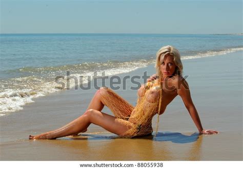 Sexy Topless Beach Girl Fishing Net Stock Photo 88055938 Shutterstock