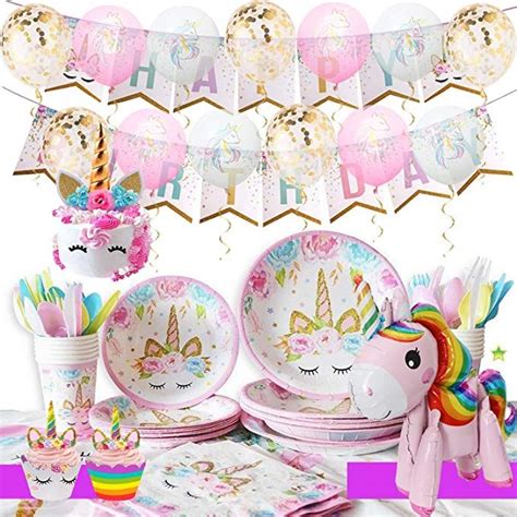 Unicorn Party Supplies Kit Girls Magical Birthday Party Supplies
