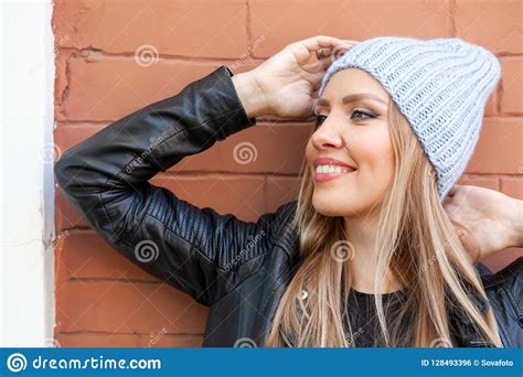 Portrait Of A Beautiful Young Model Stock Photo Image Of Cheerful