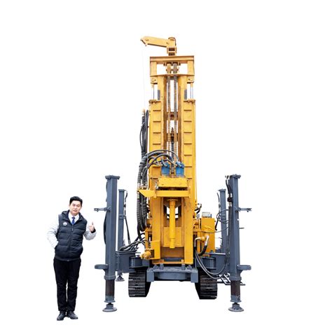 Meter Crawler Pneumatic Rotary Water Well Drilling Rig Machine China Hard Rock Drilling