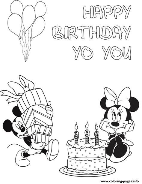 Showing 12 coloring pages related to minnie mouse. Mickey With Minnie Birthday Disney Coloring Pages Printable
