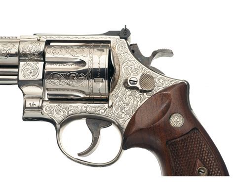 Engraved Smith And Wesson Model 29 2 Double Action Revolver With Case