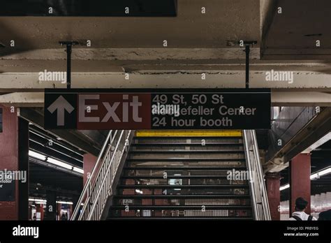 Nyc Street Sign Subway Exit Hi Res Stock Photography And Images Alamy