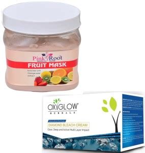 Pink Root FRUIT MASK 500GM WITH DIAMOND BLEACH 50GM Price In India