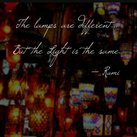 Different Lamps Same Light Poetry Quotes Rumi Poster