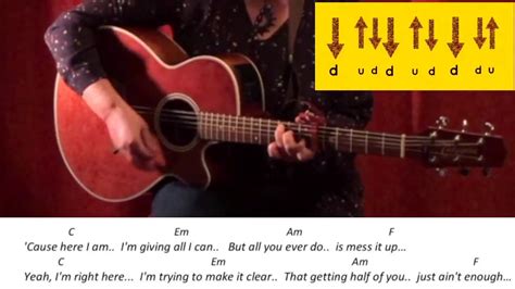 Naked James Arthur Guitar Tutorial Cover Chords Lyrics Easy YouTube