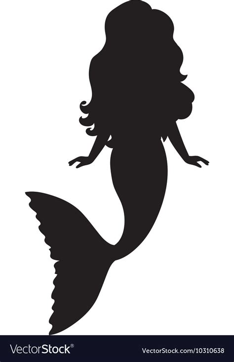 Mermaid Silhouette Royalty Free Vector Image Vectorstock