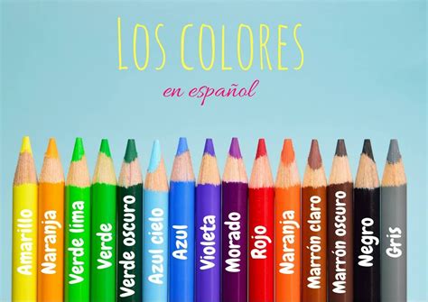 Colores en español. Colours in Spanish. | Colours, Color ...