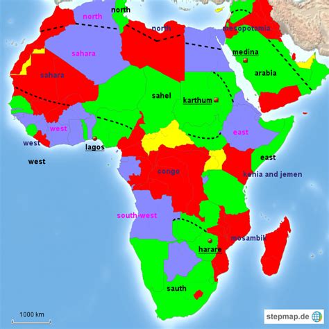 Stepmap Afrika Landkarte Für Afrika