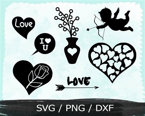 Love Svg Heart Png Dxf Cutting File Use With