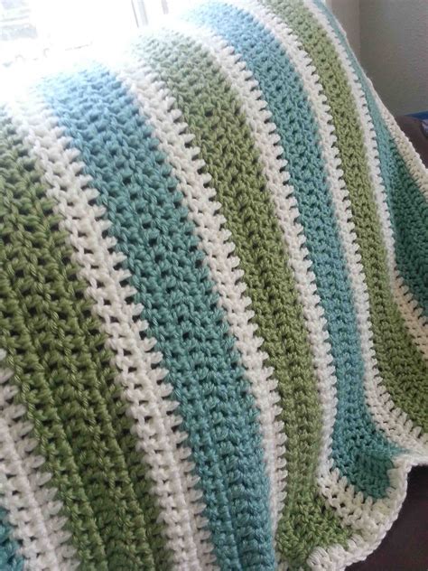 Made By Me Shared With You Striped Crochet Afghan