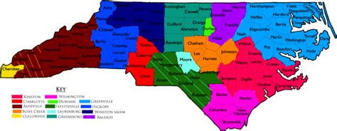 A Color Coded Map Of Regions Of Nc Some Regions Overlap