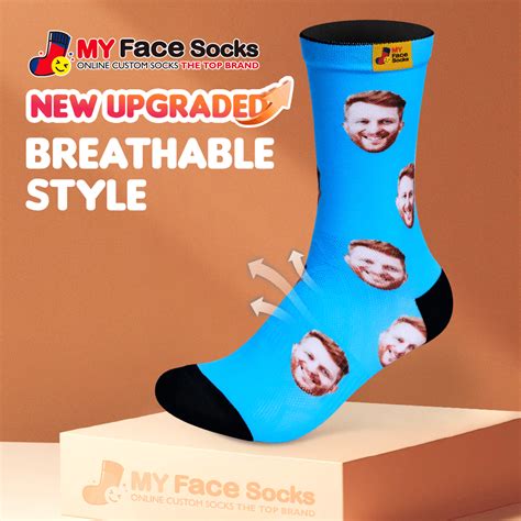Custom Face On Socks Colorful Myfacesocksau