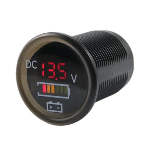 Dc 12v24v Car Boat Voltmeter Battery Monitor Ip67 Waterproof Led