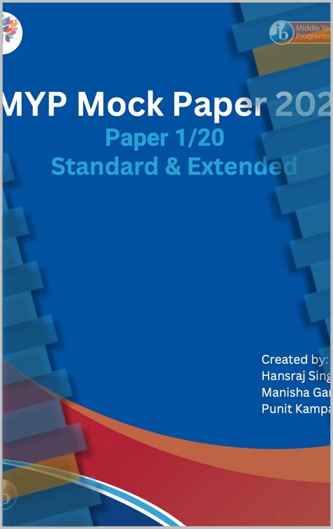 Myp Eassessment 2023 Mathematics Standard And Extended Sample Paper 1